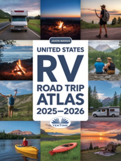 United States RV Road Trip Atlas 2025-2026 - Detailed Maps To Scenic Routes Campgrounds National Parks & Hidden Gems Across All 50 US States - cover