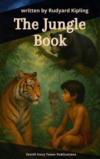 The Jungle Book - Rudyard Kipling's Classic Tales of Mowgli Baloo and the Wild Heart of the Jungle - cover