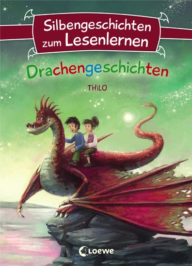 Silbengeschichten zum Lesenlernen - Drachengeschichten - Lesetraining für die Grundschule - Lesetexte mit farbiger Silbenmarkierung - cover