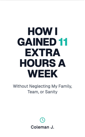 How I Gained 11 Extra Hours a Week - Without Neglecting My Family Team or Sanity - cover