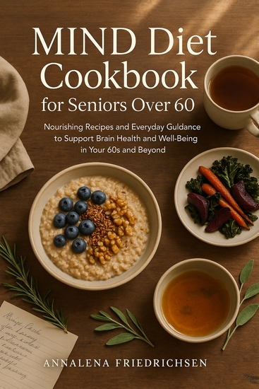 MIND Diet Cookbook for Seniors Over 60 - Nourishing Recipes and Everyday Guidance to Support Brain Health and Well-Being in Your 60s and Beyond - cover
