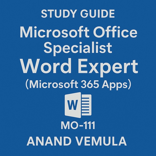 Study Guide - Microsoft Office Specialist: Word Expert (Microsoft 365 Apps) - MO 111 - cover