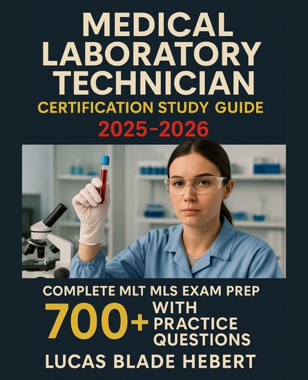 Medical Laboratory Technician Certification Study Guide 2025-2026 - Complete MLT MLS Exam Prep with 700+ Practice Questions - cover