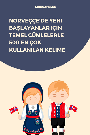 Norveççe'de Yeni Başlayanlar için Temel Cümlelerle 500 En Çok Kullanılan Kelime - cover