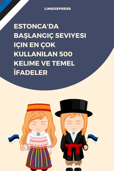 Estonca'da Başlangıç Seviyesi için En Çok Kullanılan 500 Kelime ve Temel İfadeler - cover