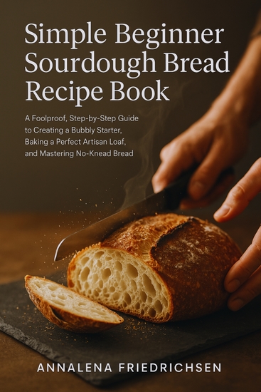 Simple Beginner Sourdough Bread Recipe Book - A Foolproof Step-by-Step Guide to Creating a Bubbly Starter Baking a Perfect Artisan Loaf and Mastering No-Knead Bread - cover