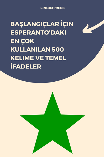 Başlangıçlar İçin Esperanto'daki En Çok Kullanılan 500 Kelime ve Temel İfadeler - cover