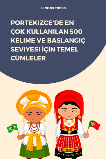 Portekizce'de En Çok Kullanılan 500 Kelime ve Başlangıç Seviyesi İçin Temel Cümleler - cover