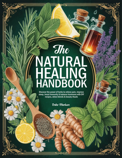 The Natural Healing Handbook - Discover the power of herbs to relieve pain improve sleep boost immunity & balance hormones with DIY recipes detox blends & beauty rituals - cover