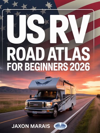 US RV Road Atlas For Beginners 2026 - Large-Scale Maps With Expert-Planned Routes Campgrounds National Parks & Hidden Gems Across USA - cover