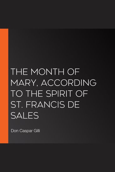 The Month of Mary According to the Spirit of St Francis de Sales - cover