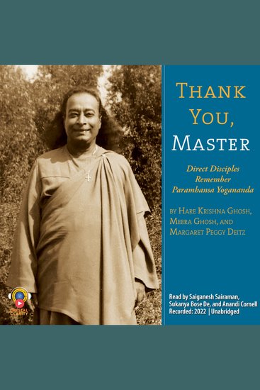 Thank You Master - Direct Disciples Remember Paramhansa Yogananda - cover