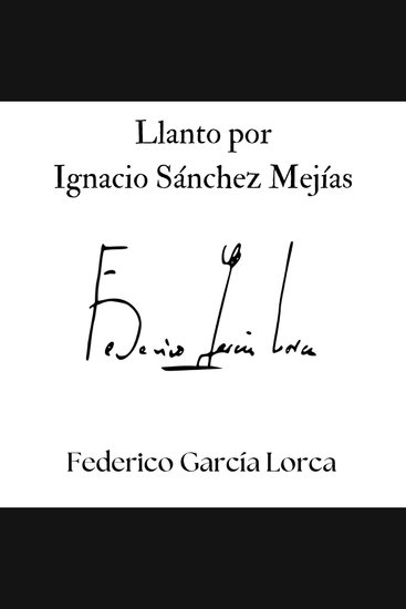 Llanto por Ignacio Sánchez Mejías - cover