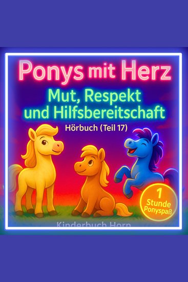 Ponys mit Herz – Mut Respekt und Hilfsbereitschaft (Hörbuch Teil 17) - 6 Ponygeschichten voller Gefühle und Werte – ab 4 Jahren - cover