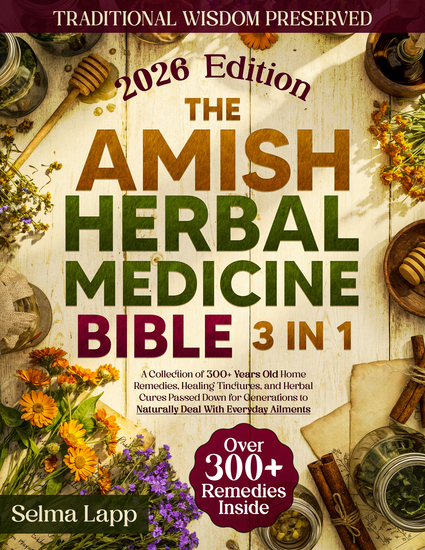 The Amish Herbal Medicine Bible - [3 in 1] A Collection of 300+ Years Old Home Remedies Healing Tinctures and Herbal Cures Passed Down for Generations to Naturally Deal With Everyday Ailments - cover