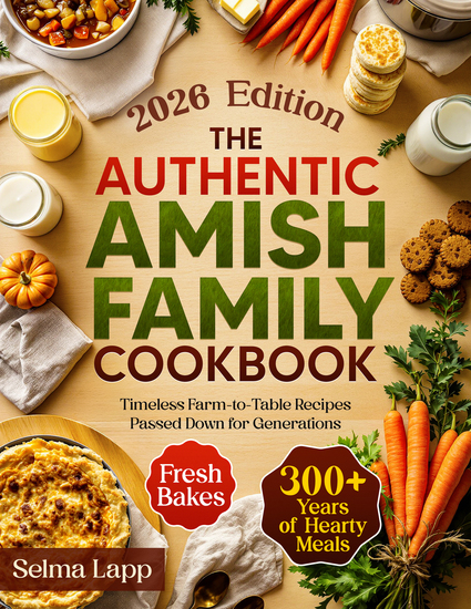 The Authentic Amish Family Cookbook - Timeless Farm-to-Table Recipes Passed Down for Generations – 300+ Years of Hearty Meals Fresh Bakes & Traditional Comforts for Your Family Table - cover