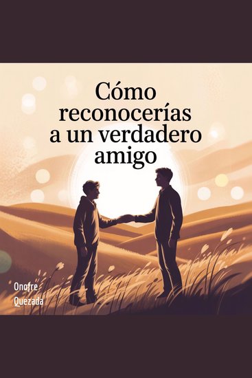Cómo Reconocerías A Un Verdadero Amigo - cover