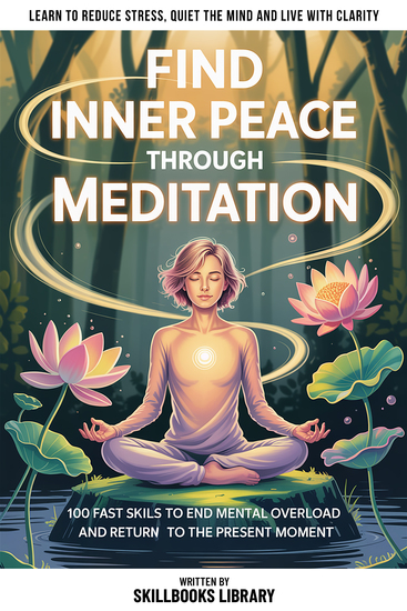 Find Inner Peace Through Meditation - 100 Fast Skills To End Mental Overload And Return To The Present Moment - cover