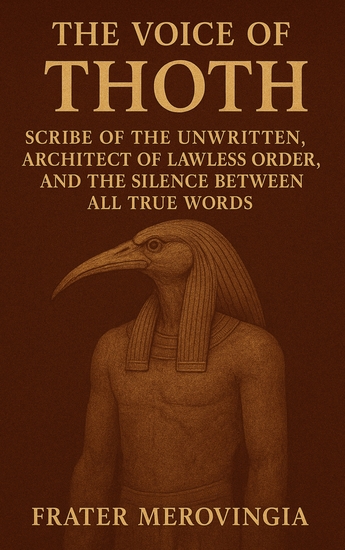 The Voice of Thoth - Scribe of the Unwritten Architect of Lawless Order and the Silence Between All True Words - cover