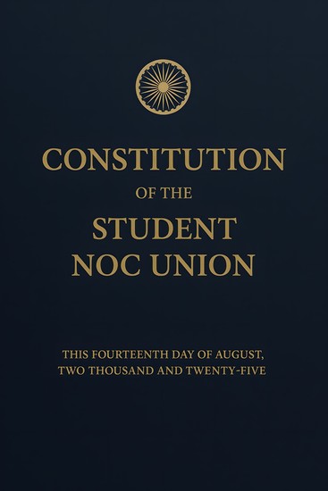 Constitution of Student Noc Union - Guiding Principles and Laws of the Student NOC Union - cover