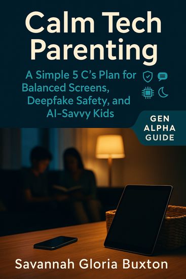 Calm Tech Parenting - A Simple 5 C’s Plan for Balanced Screens Deepfake Safety and AI-Savvy Kids-Gen Alpha Guide - cover
