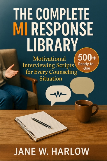 The Complete MI Response Library - 500+ Ready-to-Use Motivational Interviewing Scripts for Every Counseling Situation - cover