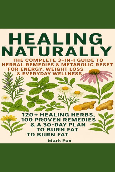 Healing Naturally - The Complete 3-in-1 Guide to Herbal Remedies & Metabolic Reset for Energy Weight Loss & Everyday Wellness: 120+ Healing Herbs 100 Proven Remedies & a 30-Day Plan to Burn Fat - cover