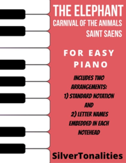 The Elephant Carnival of the Animals Easy Piano Sheet Music Combo - cover