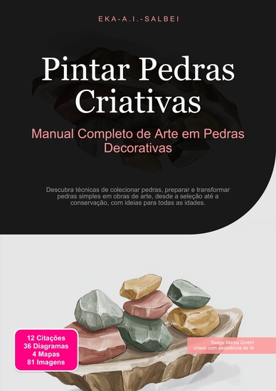 Pintar Pedras Criativas - Manual Completo de Arte em Pedras Decorativas - cover