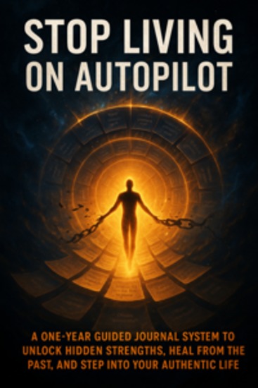 Stop Living on Autopilot - A One-Year Guided Journal System to Unlock Hidden Strengths Heal from the Past and Step Into Your Authentic Life - cover