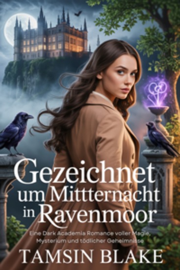 Gezeichnet um Mitternacht in Ravenmoor - Eine Dark Academia Romance voller Magie Mysterium und tödlicher Geheimnisse - cover
