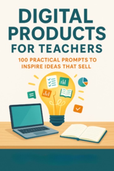 Digital Products for Teachers 100 Practical Prompts to Inspire Ideas That Sell - cover