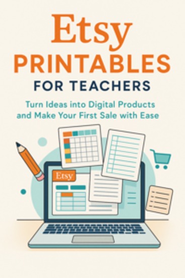 Etsy Printables for Teachers Turn Ideas into Digital Products and Make Your First Sale with Ease - cover