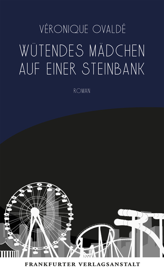 Wütendes Mädchen auf einer Steinbank - cover