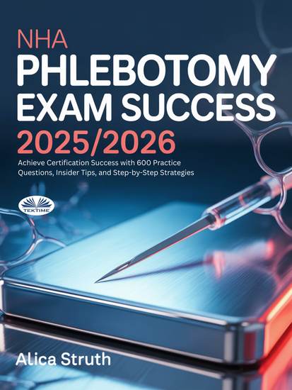 NHA Phlebotomy Exam Success 2025 2026 - Achieve Certification Success With 600 Practice Questions Insider Tips And Step-By-Step Strategies - cover