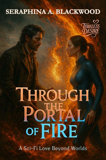 Through the Portal of Fire - A Sci-Fi Love Beyond Worlds - cover