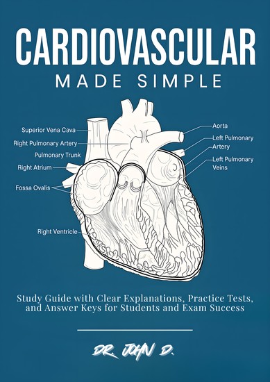 Cardiovascular Made Simple - Study Guide with Clear Explanations Practice Tests and Answer Keys for Students and Exam Success - cover