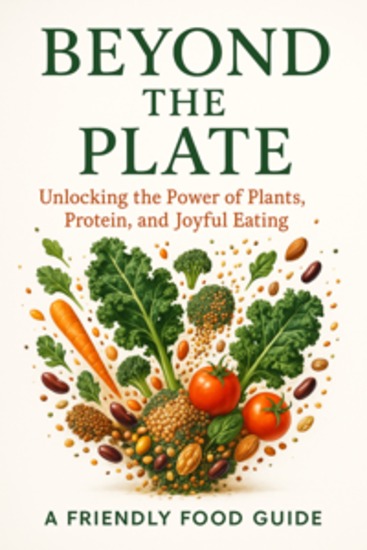 Beyond the Plate: Unlocking the Power of Plants Protein and Joyful Eating A Refreshing Guide to Nourishing Your Body Elevating Your Research and Enjoying Food Without Guilt - cover