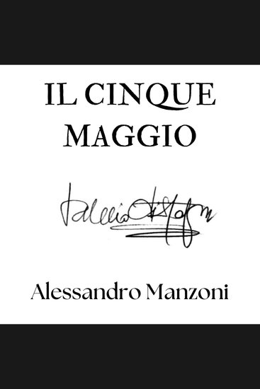 Il cinque maggio - cover