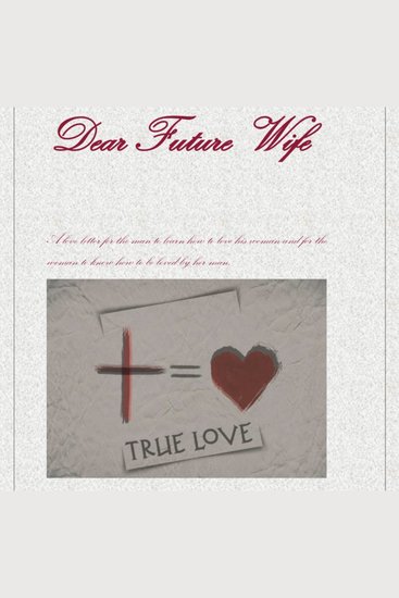 Dear Future Wife - Letters of love - cover