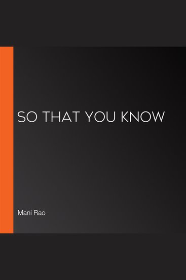 So that you know - cover