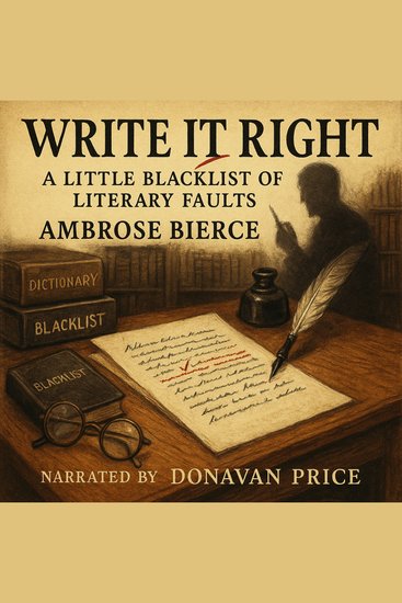 Write It Right: A Little Blacklist of Literary Faults - cover