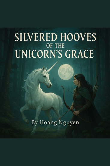 Silvered Hooves of the Unicorn's Grace: A Forest Guardian's Pact with the Moon-Kissed Huntress - Galloped in Lunar Silver and Arrow's Aim a Grace That Pacts Wild Woods with Hunter's Moon - cover