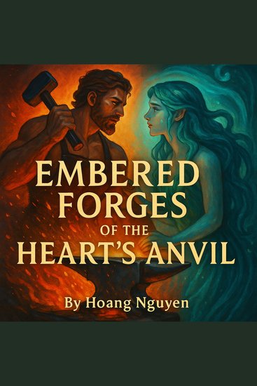 Embered Forges of the Heart's Anvil: A Blacksmith Godling's Crafted Love for the River Nymph - Hammered in Divine Sparks and Flowing Tears a Forge That Shapes Desire from Stone to Stream - cover