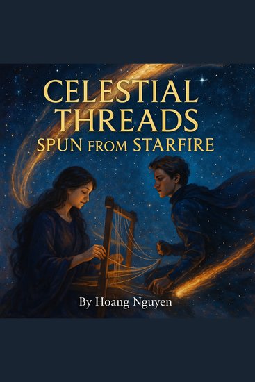 Celestial Threads Spun from Starfire: A Weaver of Fates Entangling with the Comet Rider - Woven in Cosmic Yarn and Streaking Trails a Thread That Binds Stars to Wanderer's Flight - cover