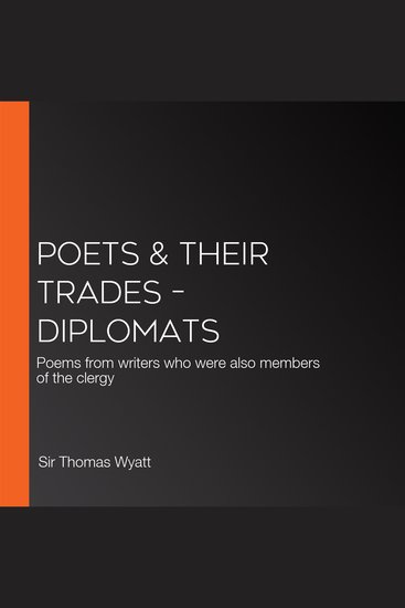 Poets & Their Trades – Diplomats - Poems from writers who were also members of the clergy - cover