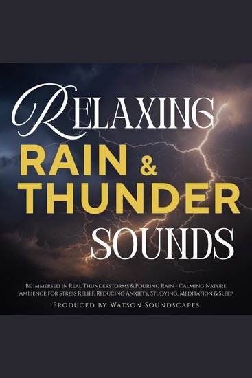 Relaxing Rain & Thunder Sounds - Be Immersed in Real Thunderstorms & Pouring Rain - Calming Nature Ambience for Stress Relief Reducing Anxiety Studying Meditation & Sleep - cover