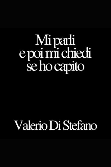 Mi parli e poi mi chiedi se ho capito - cover