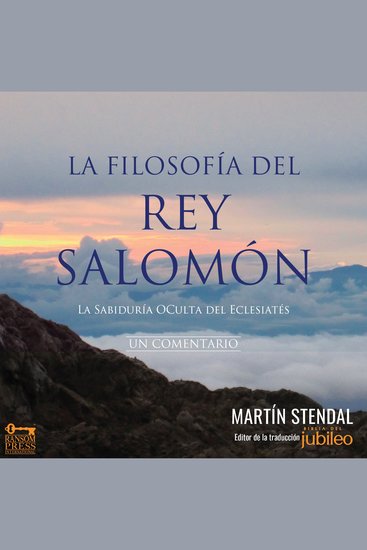 La Filosofía del Rey Salomón - La Sabiduría Oculta del Eclesiastés - cover