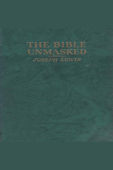 The Bible Unmasked - cover